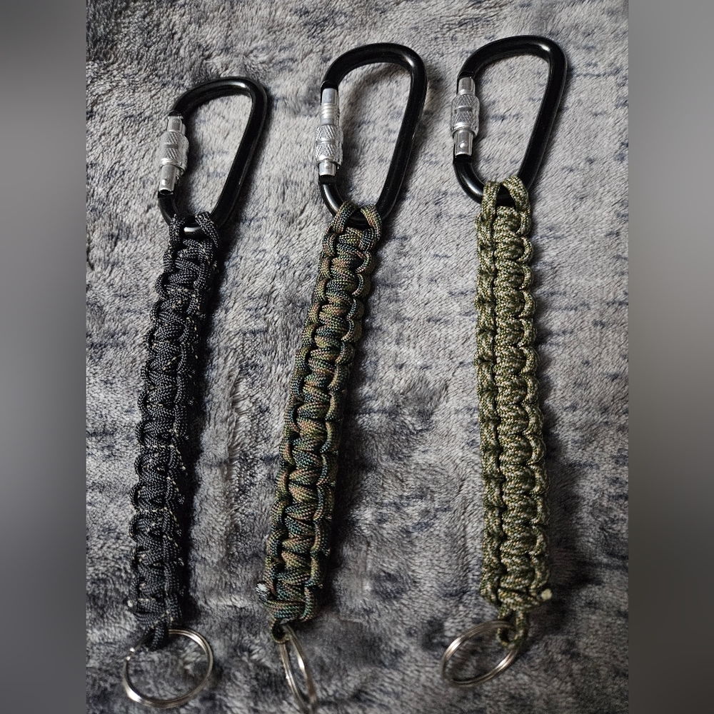 Paracord Camo‎ Keychains With Carabiners